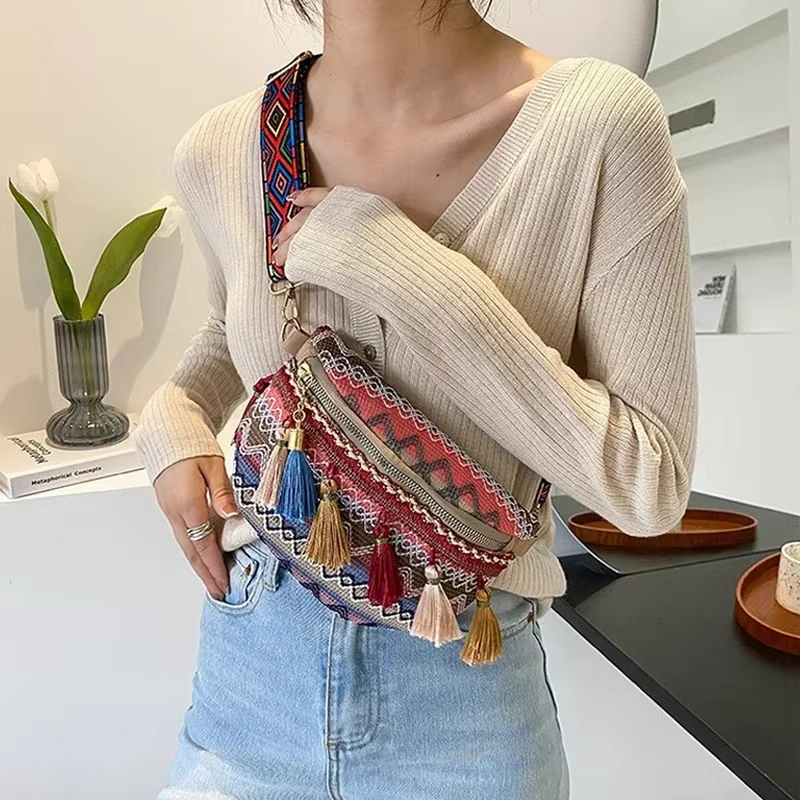 Sacs de taille de Style folklorique pour femmes avec sangle réglable
