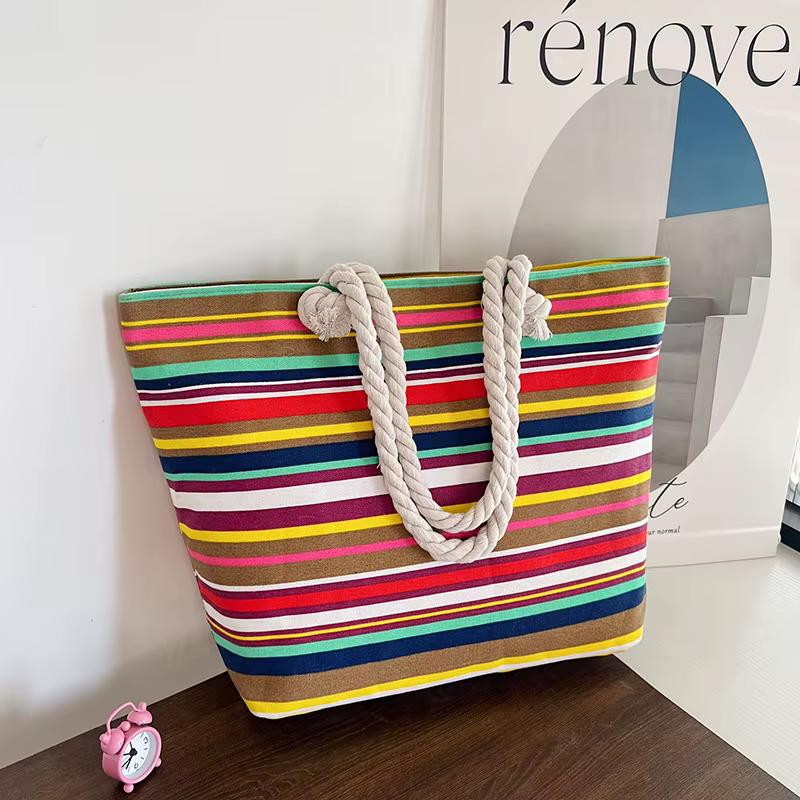 Sac à Main en Toile à Motifs Imprimés pour Femme