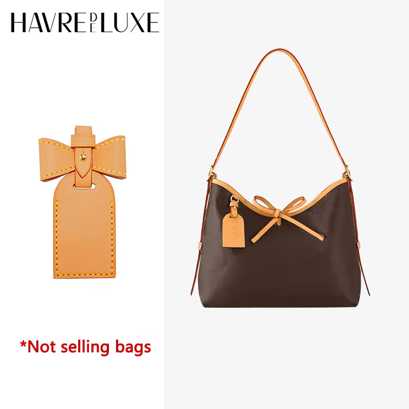 Breloque en cuir avec nœud pour sac de transport pour femmes