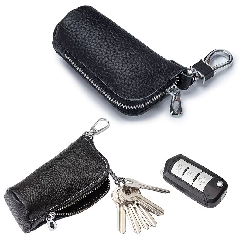 Nouvelle mini pochette à clés en cuir pour hommes et femmes, multifonctionnelle, portable, élégante et simple, porte-clés de voiture, mini porte-cartes