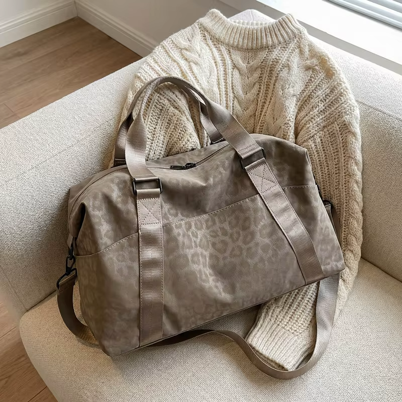 Sac de sport imprimé léopard