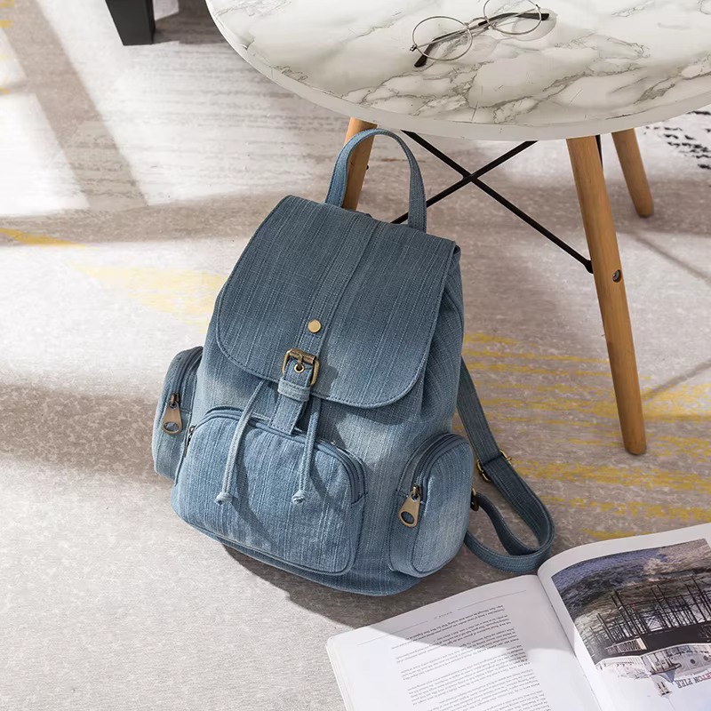 Petit sac à dos en denim pour adolescentes