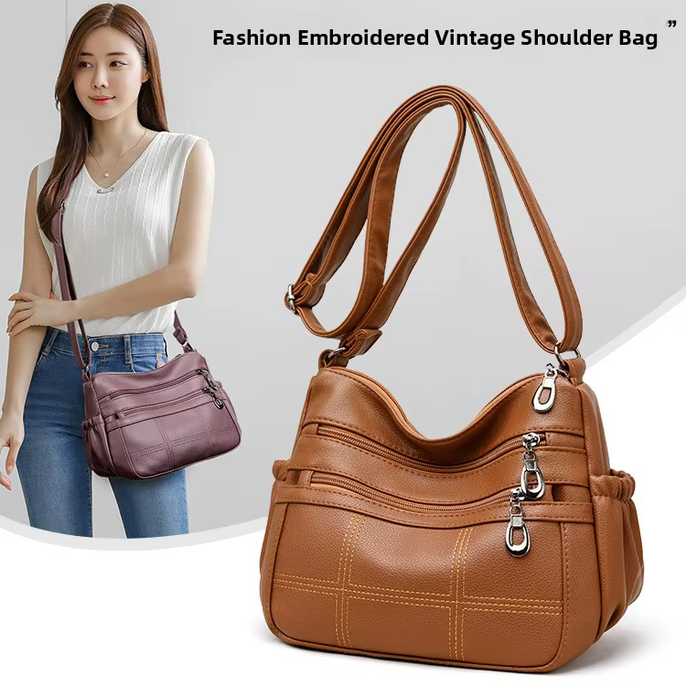 Sac à main en cuir souple pour femme