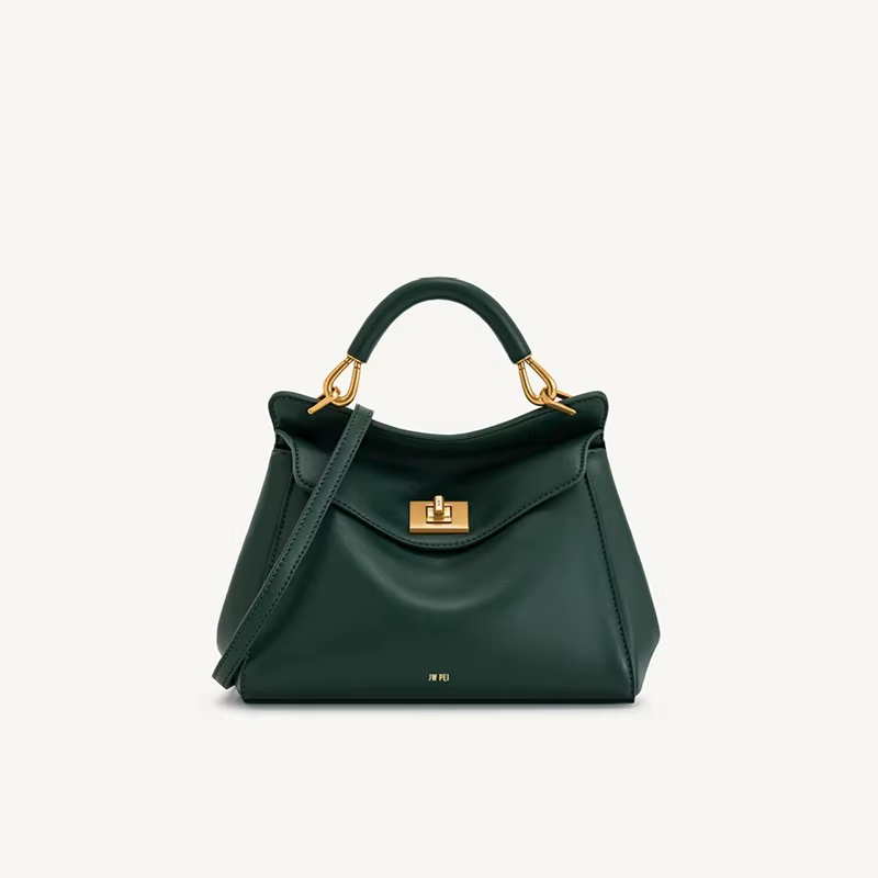 Sac à main Lucia Lock de JW PEI, unique et élégant, sac bandoulière en cuir véritable, haut de gamme et polyvalent