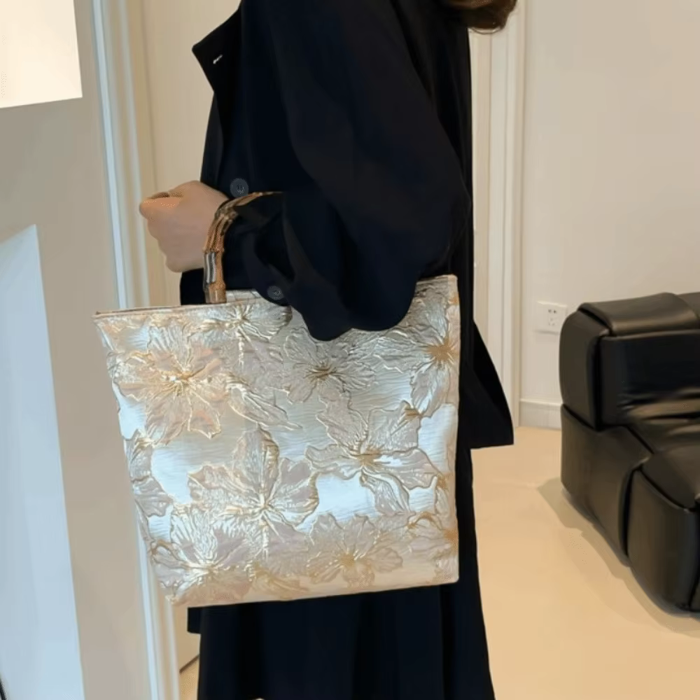 Sac fourre-tout en toile jacquard