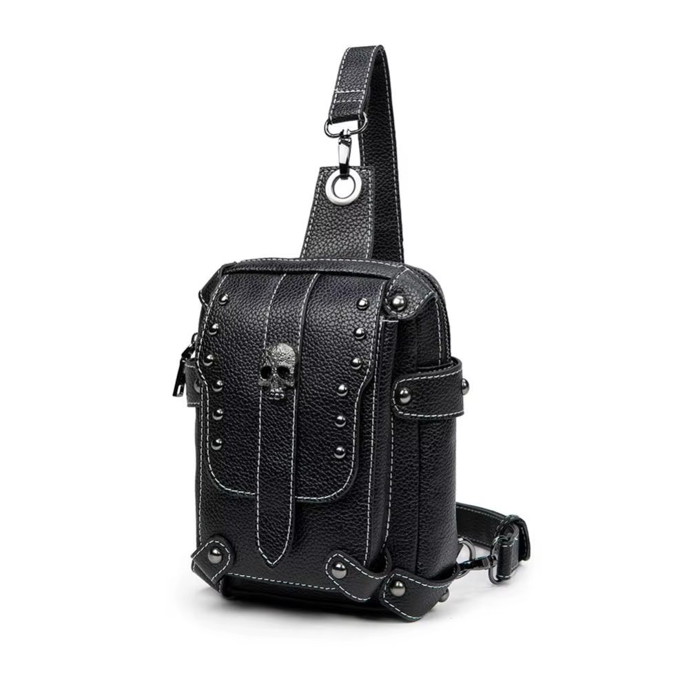 Sac à Bandoulière en Cuir PU Noir