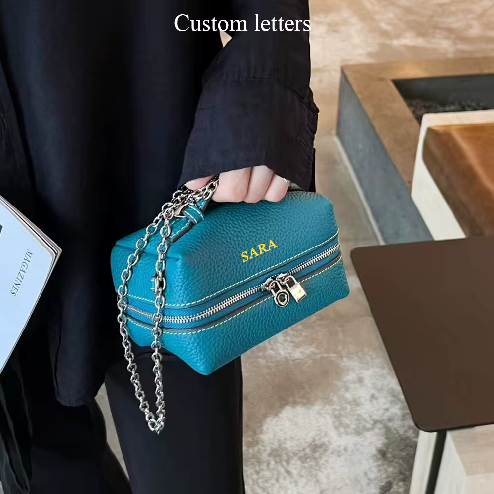 Mini sac à bandoulière en cuir véritable pour femmes