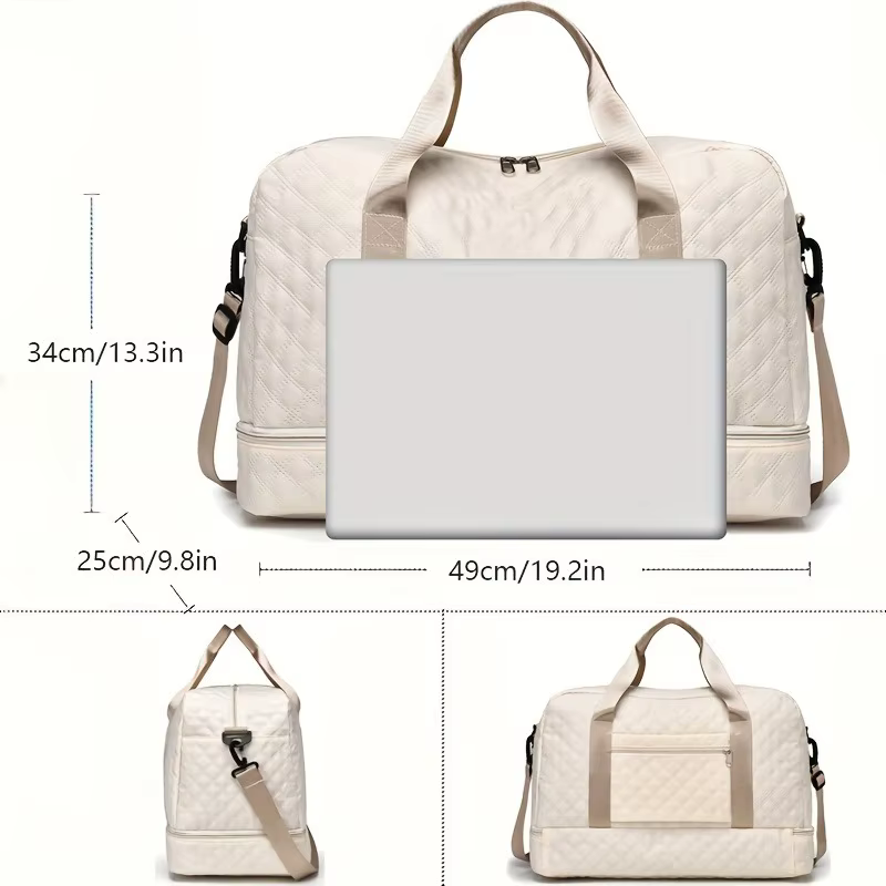 Sac polochon de luxe – Élégant et durable avec séparateur étanche