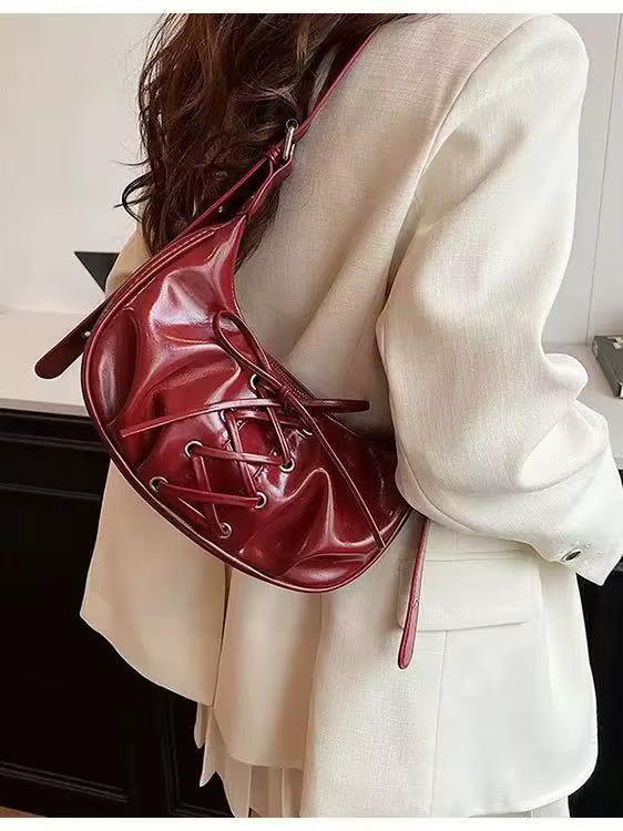 Sac à nœud en PU unique à lacets pour femme