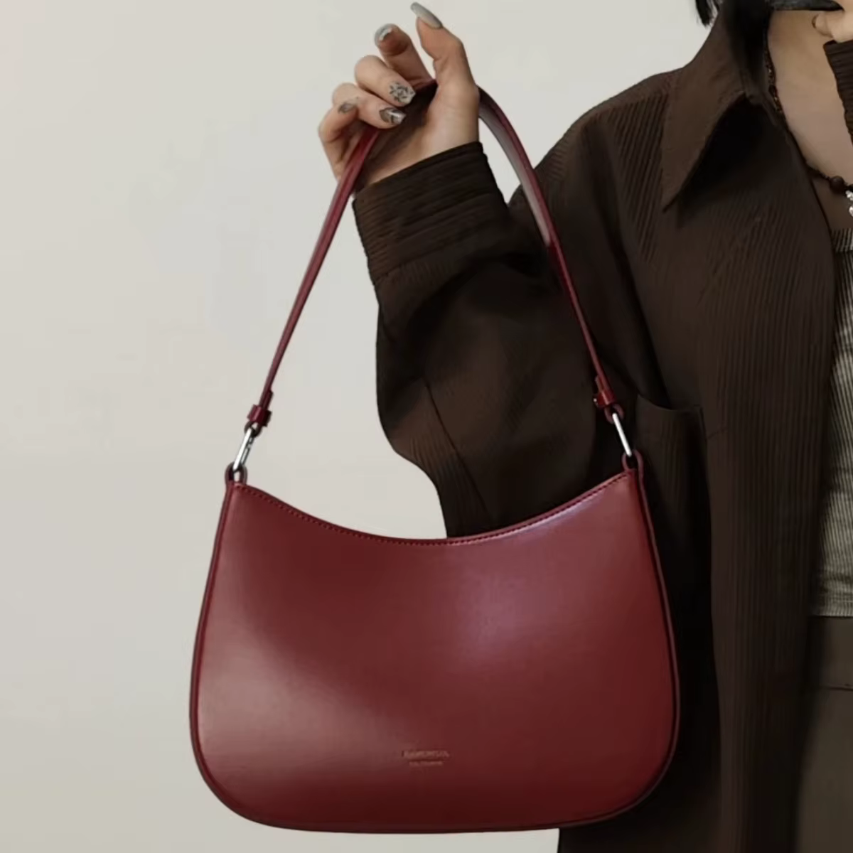 Sac baguette rouge pour femme