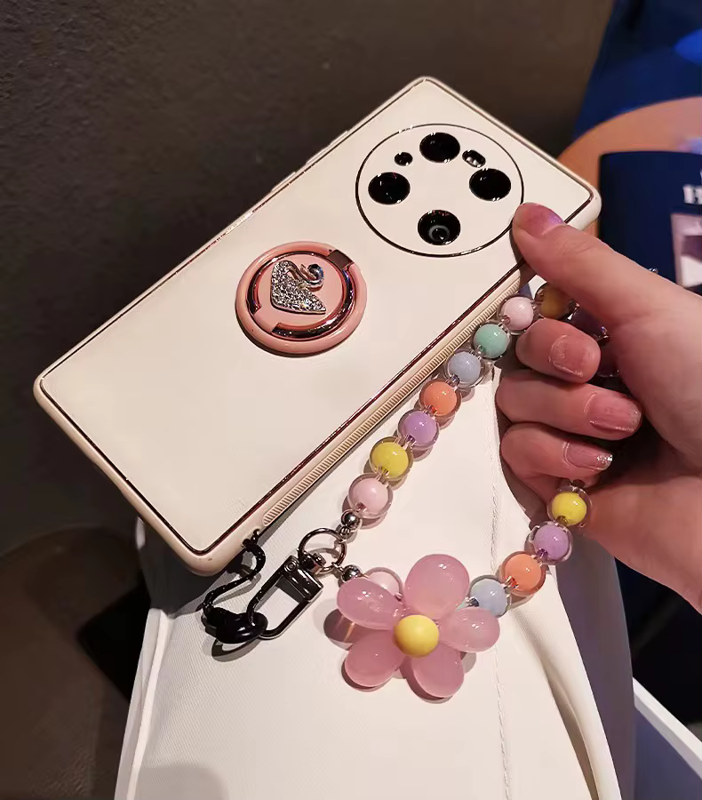 Sangle de téléphone à fleurs fraîches de couleur pastel