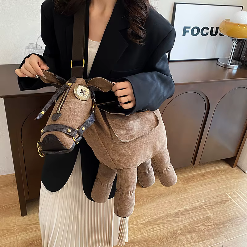 Sac à main Oxford en forme de cheval pour femme