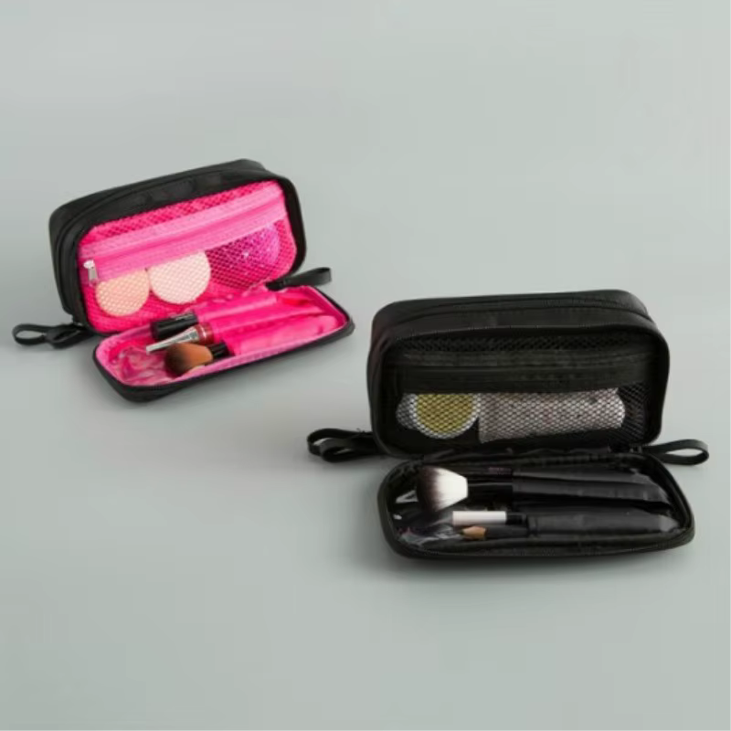 Mini trousse de maquillage noire pour femmes