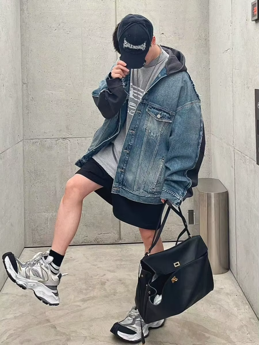 Sac fourre-tout en cuir véritable avec fermeture à boucle