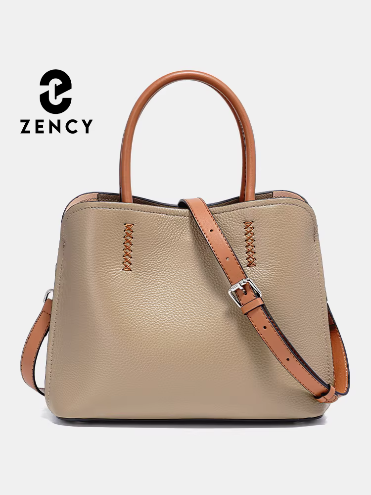 Sac Shopper Zency en Cuir Véritable pour Femme – Sac à Bandoulière Designer