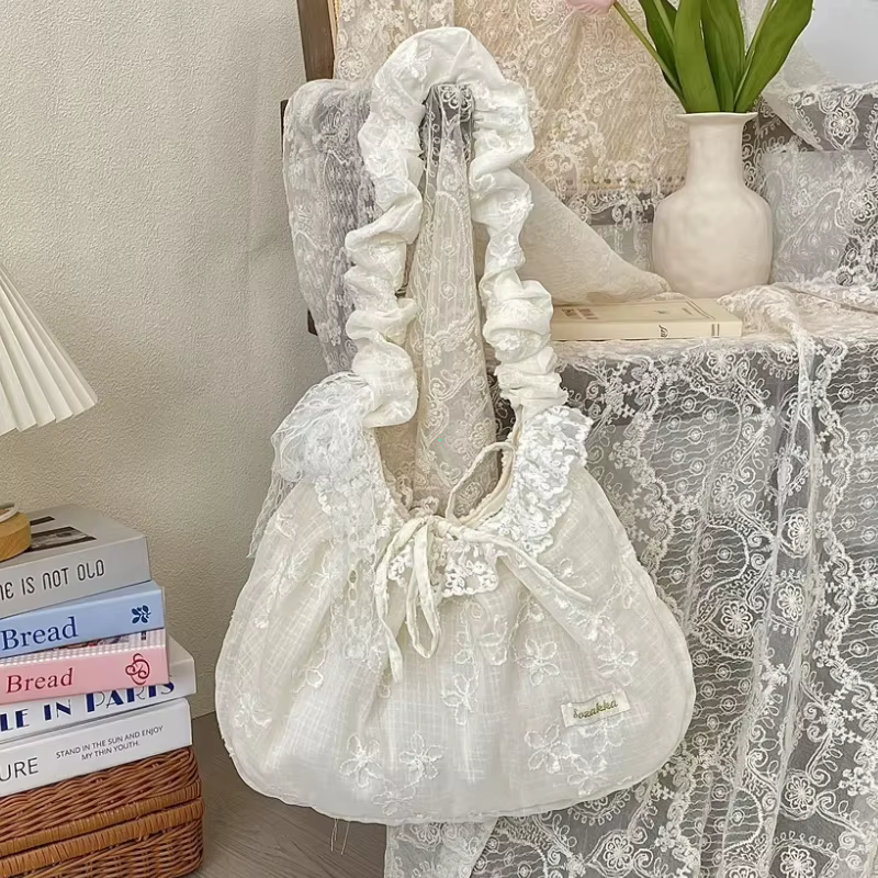Sac à main élégant en dentelle fraîche