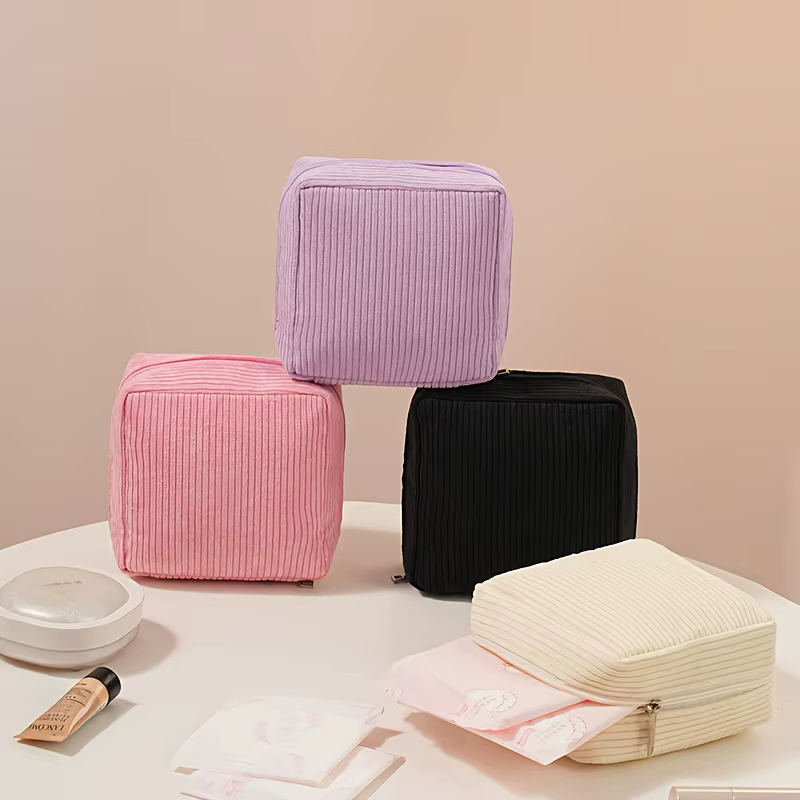 Sac de rangement pour serviettes hygiéniques 2026 en tissu peluche épais