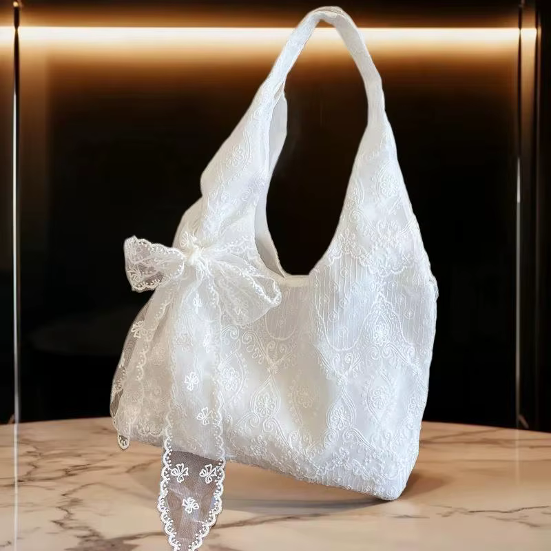 Fourre-tout en toile de fleurs de dentelle fraîche d'inspiration coréenne