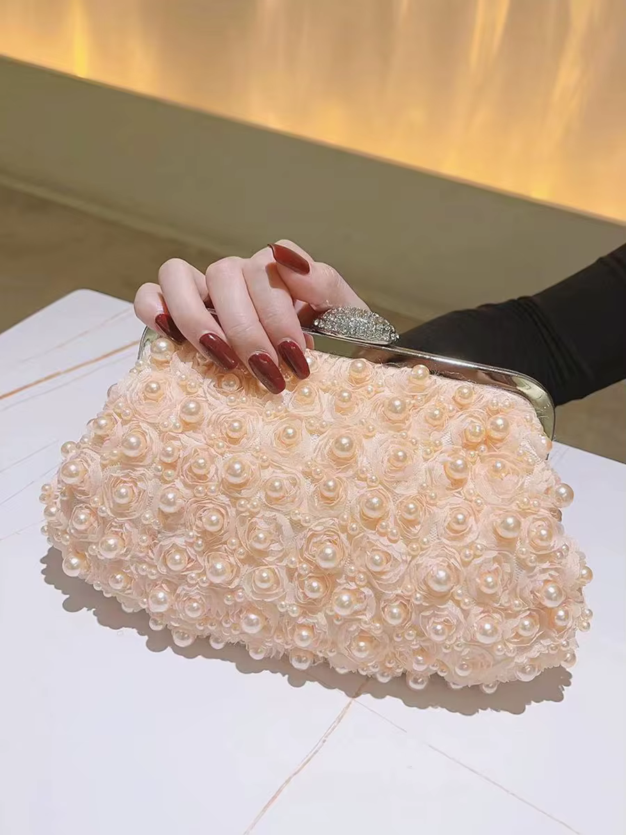 Sac à main de soirée perlé pour femme