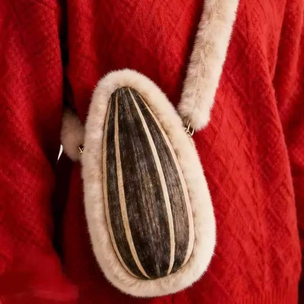 Sac bandoulière géant en forme de nourriture simulée