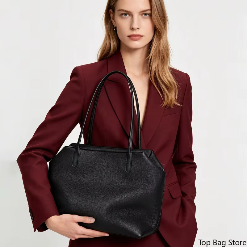 Sac à main pour femme, élégant, vintage, de luxe, en cuir véritable, grande capacité, sac à main pour le travail, le bureau, logo gratuit
