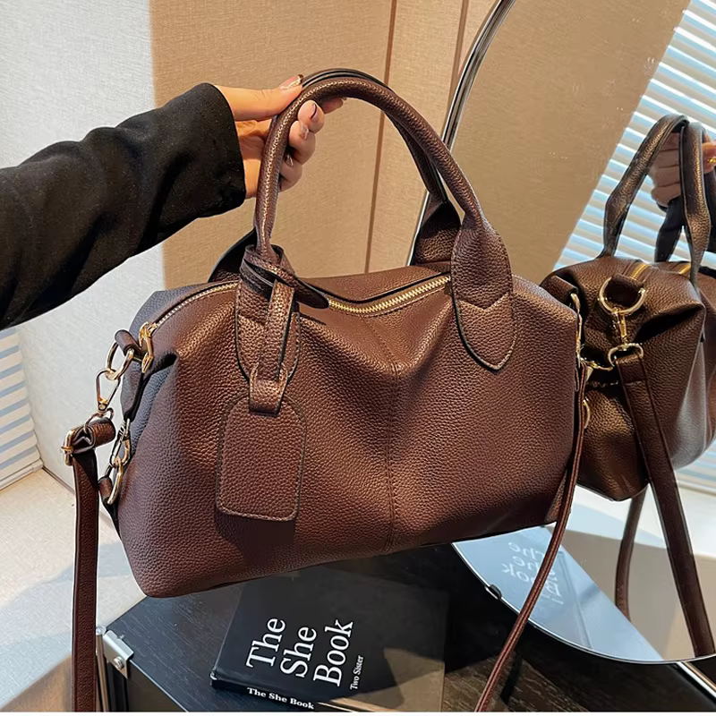 Sac à bandoulière de luxe en cuir souple PU pour femmes