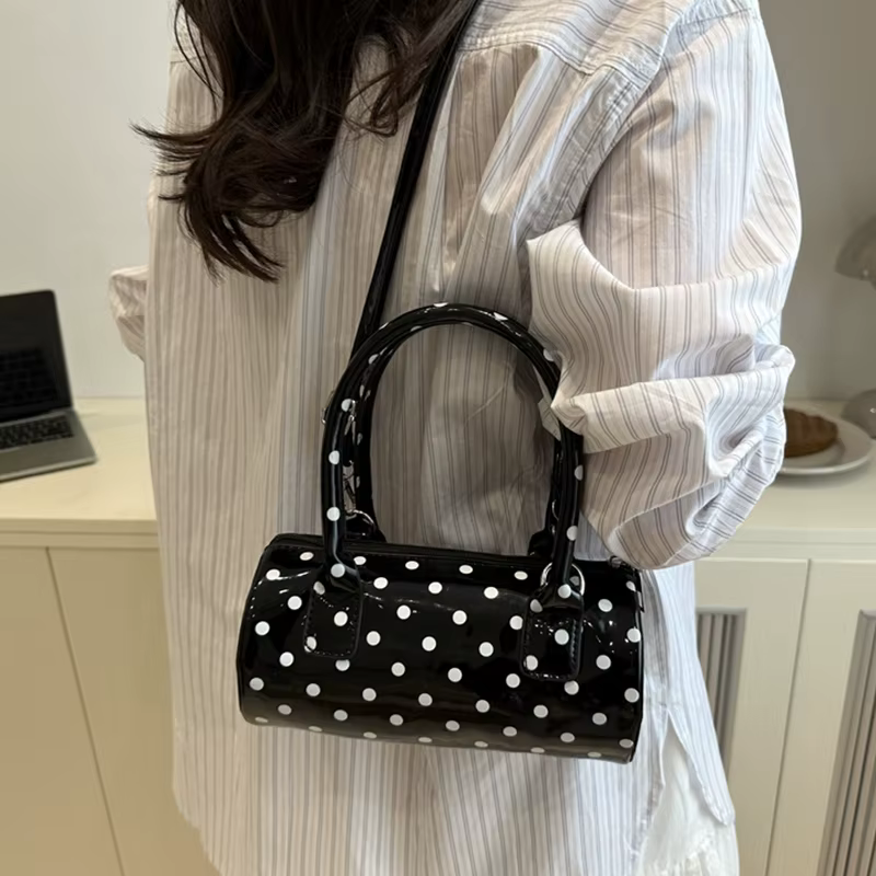 Sac bandoulière simple à pois