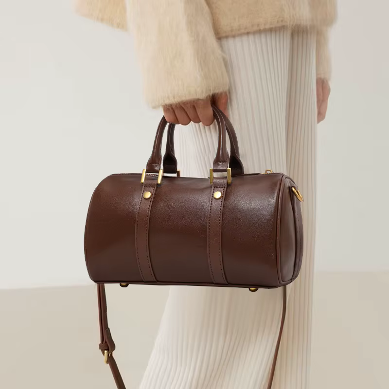 Sac à main en cuir véritable pour femme avec bandoulière
