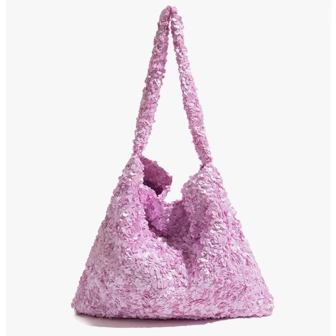 Nouveau sac fourre-tout grande capacité à sequins scintillants