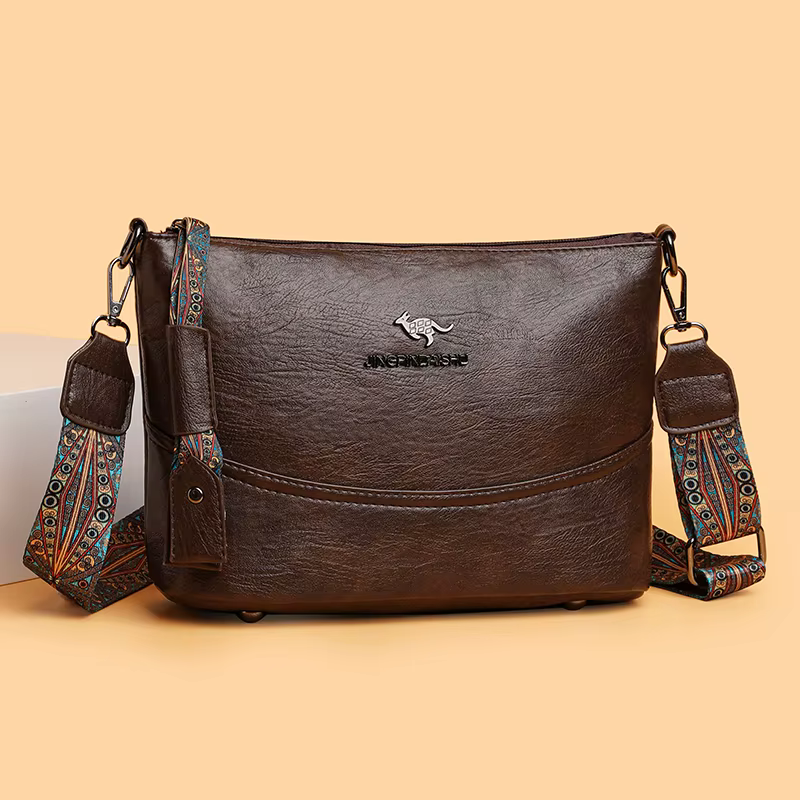 Sac à bandoulière en simili cuir pour femmes à la mode