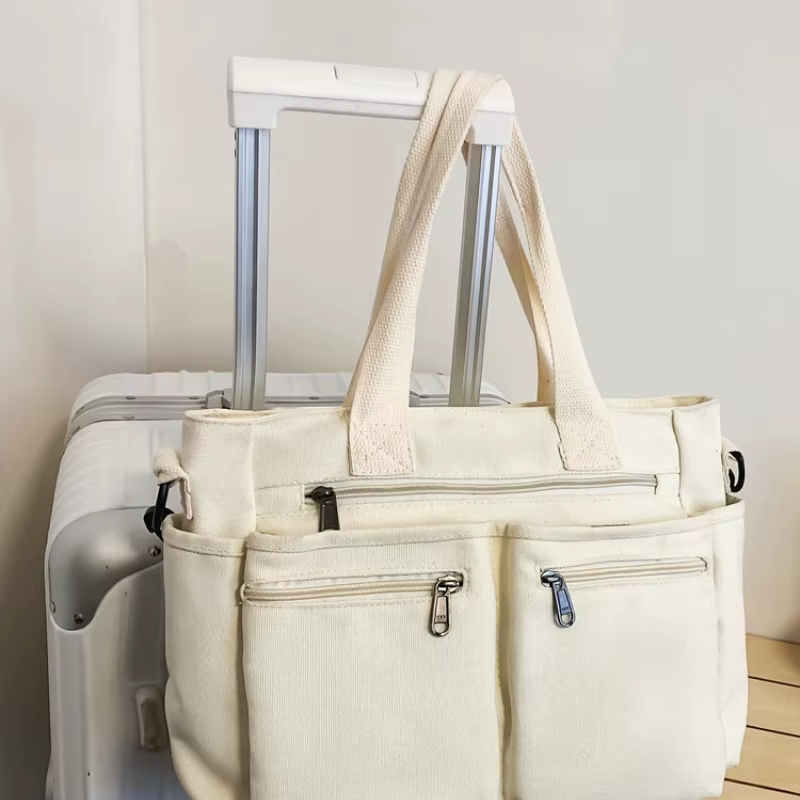 Sacs à main en toile à fermeture éclair pour femmes