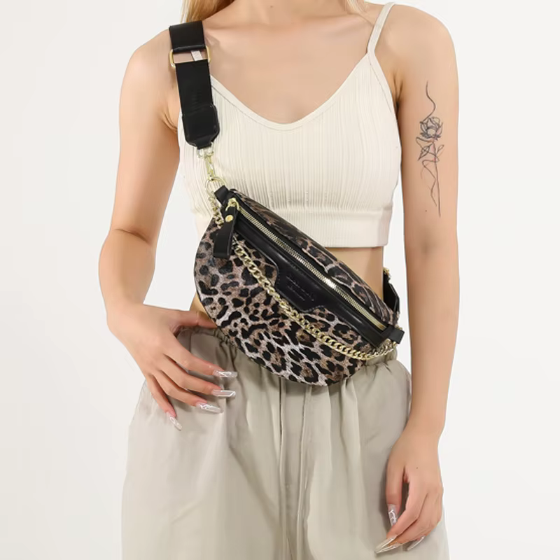 Sac de taille imprimé léopard pour femmes