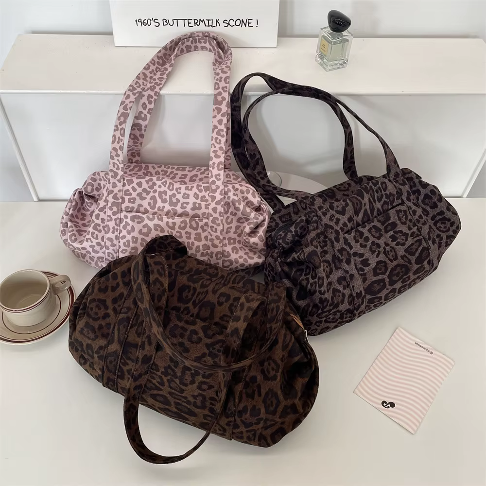 Sac fourre-tout tendance imprimé léopard pour femme