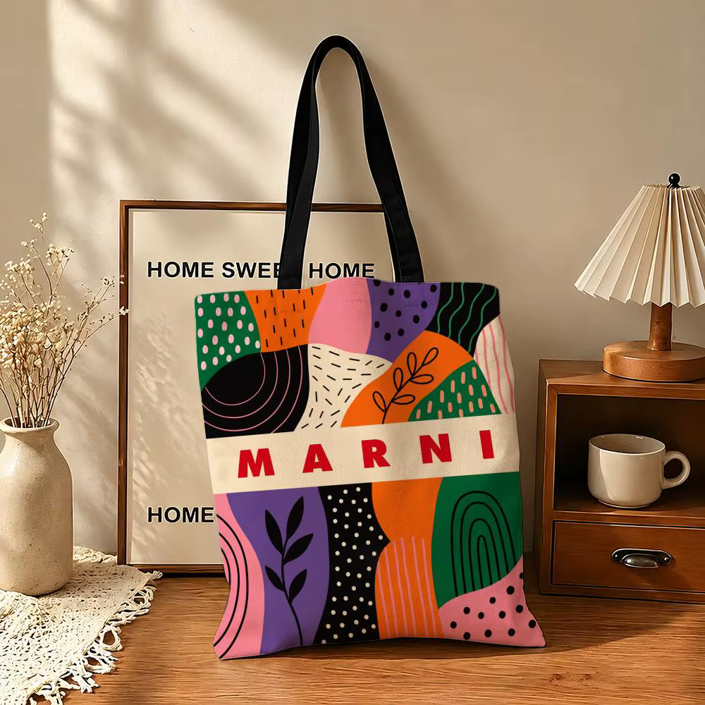 Sacs de rangement de la marque M-MARNIs, sac en toile, adapté au travail, à l'école et aux trajets quotidiens, sac de courses réutilisable.