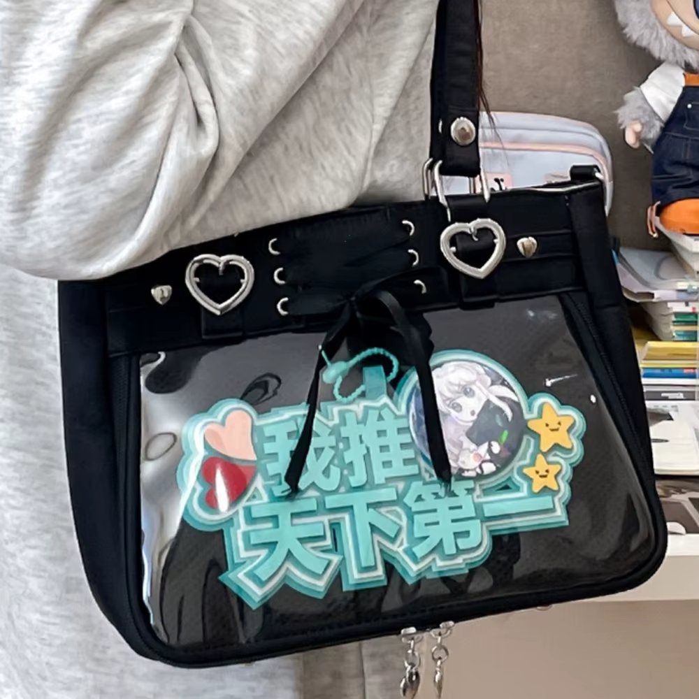 Italife petit sac Ita rouge à bandoulière avec ruban femmes Kawaii clair mignon sac