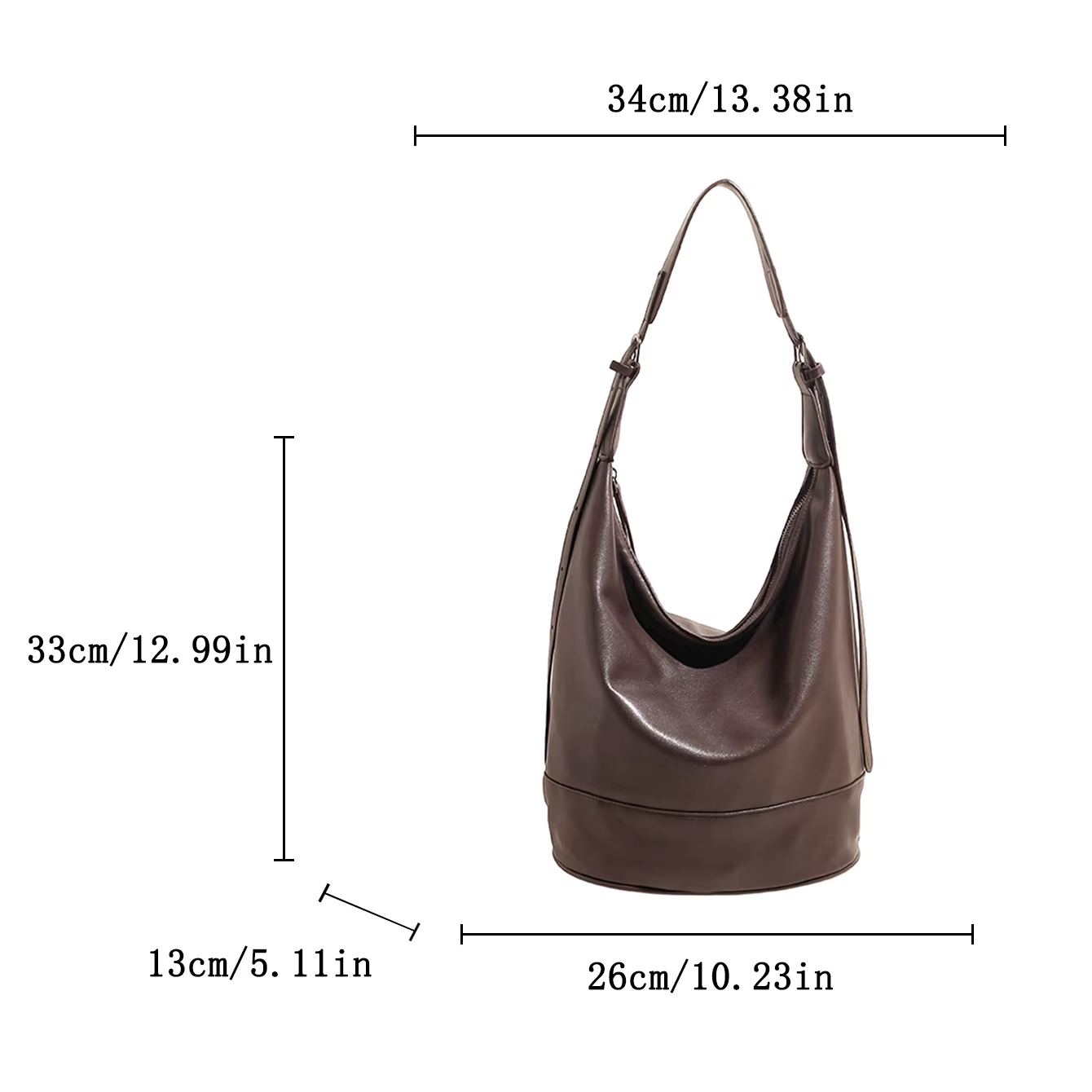 Sac à bandoulière simple en Faux daim + cuir Pu pour femme