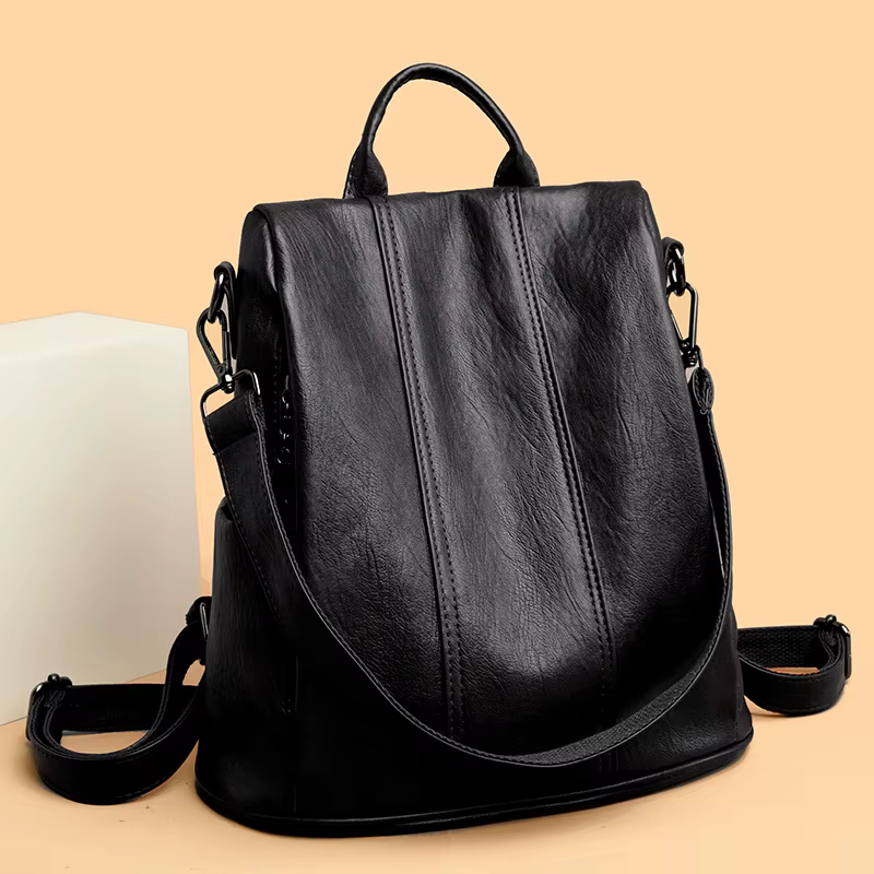 Sac à Dos Anti-Vol en Cuir de Marque de Luxe pour Femme Cartable de Bonne Qualité