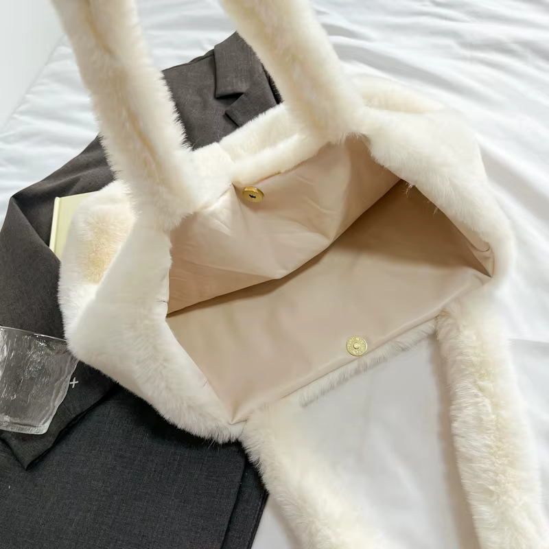 Velours couleur unie moraillon concis fourre-tout décontracté 2025 hiver doux Simple sacs de haute qualité Durable