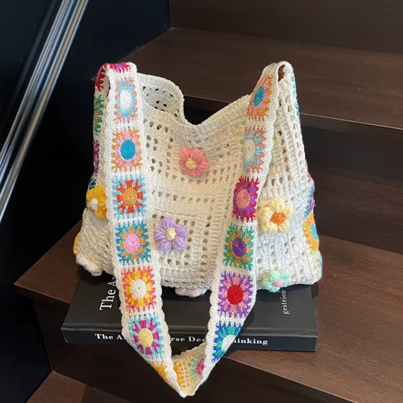 Sac à main Boho en Crochet pour femmes