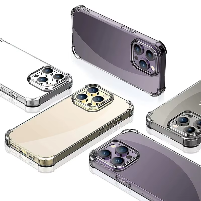 Étui transparent en Silicone antichoc Air-Bag pour iPhone 17 16 15 Plus 11 12 13 14 Pro Max Mini X Xs XR 7 8