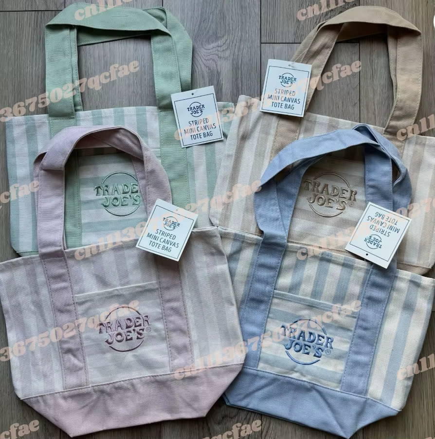 Mini sac fourre-tout Trader Joe's en toile