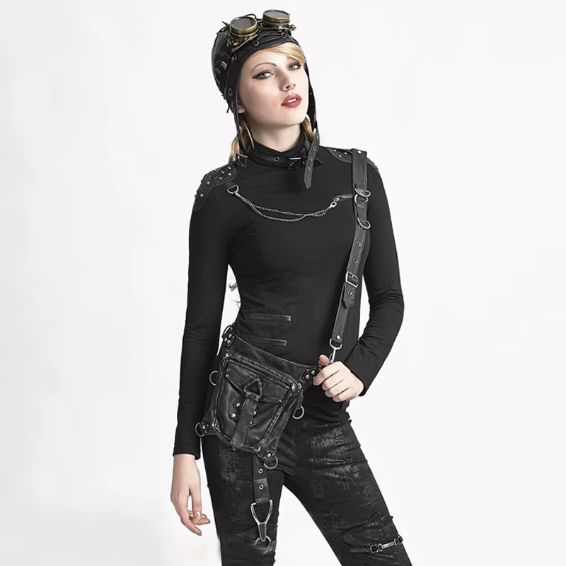 Sac à Jambes Rétro Punk de Style Ancien pour Femme