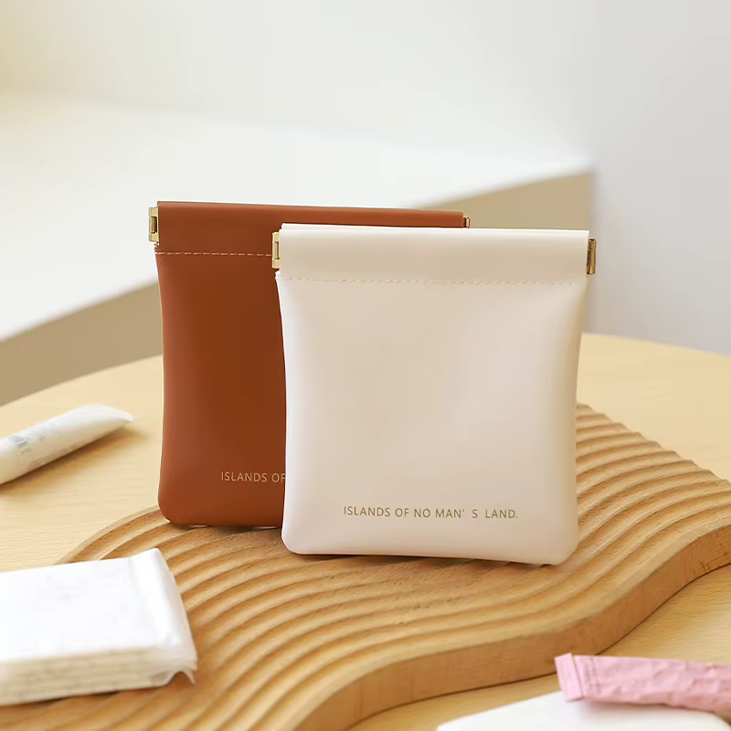 Porte-monnaie portable en cuir PU unisexe