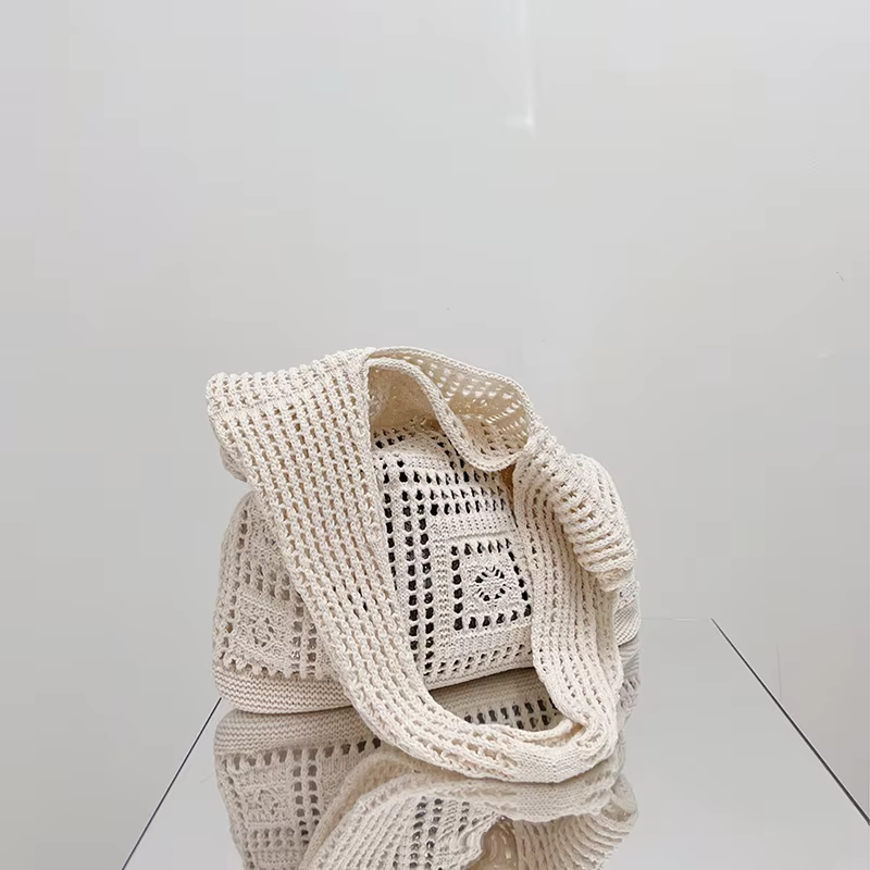 Sacs fourre-tout au crochet simple pour femmes, sac à main à poignée supérieure, creux, décontracté, à la mode, initié, dames, shopping