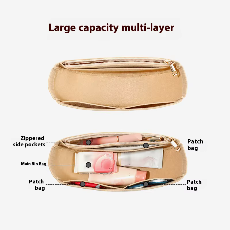 Sac organisateur pour Longchamp ROSEAU essentiel Hobo sac à main sac intérieur maquillage voyage sac