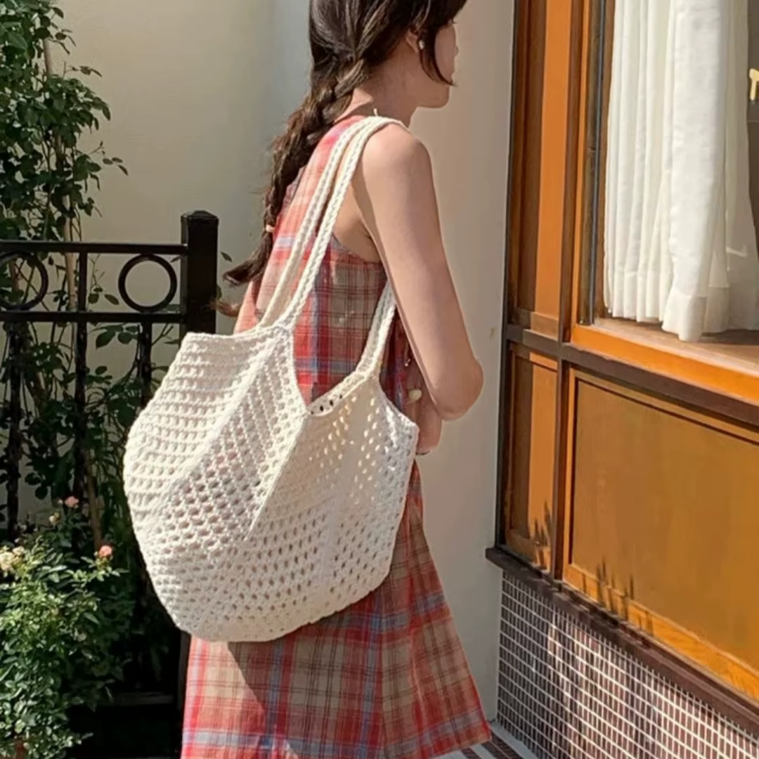 Sac fourre-tout esthétique en crochet