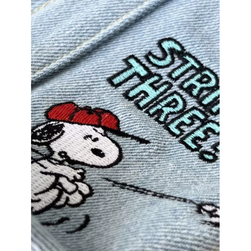 Nouveau Sac en Toile Brodé Kawaii Snoopy 2026 – Série Cartoon Portable pour Étudiants, Sac à Bento, Sac de Bureau et de Transport Quotidien