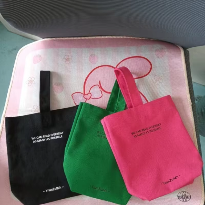 Mini sac fourre-tout portable en toile simple