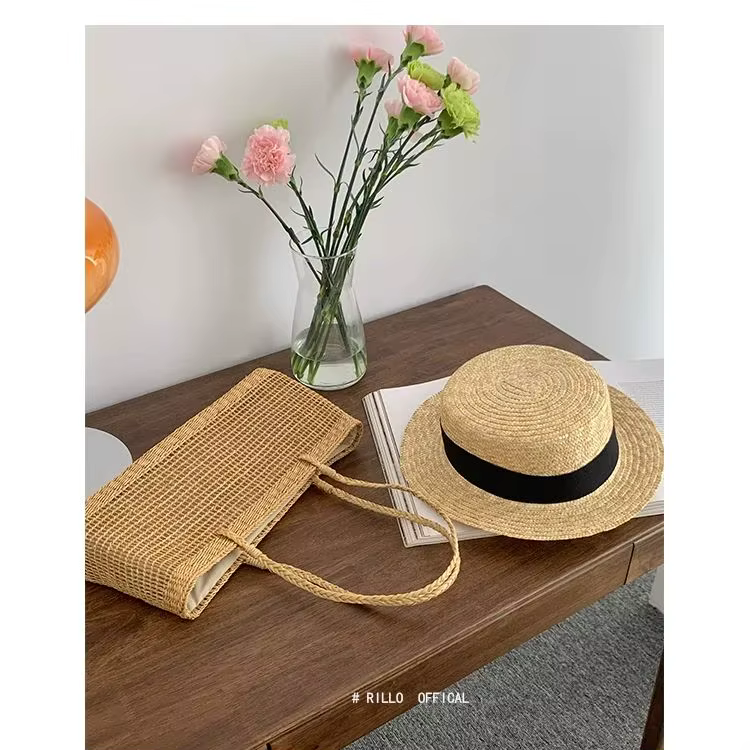 Sac à bandoulière panier de paille de grande capacité pour femmes