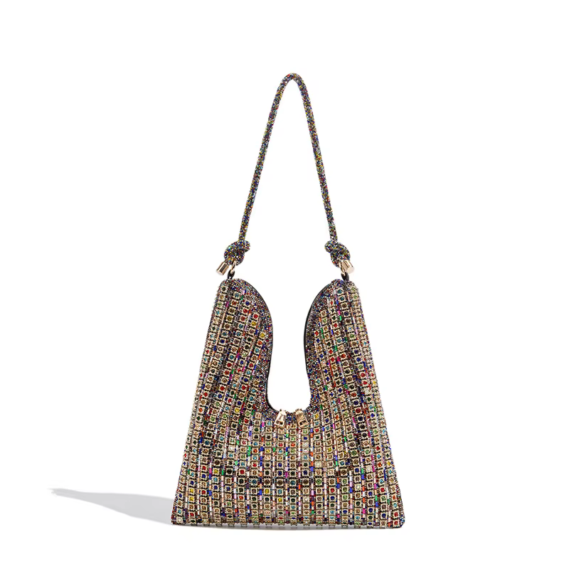 Sac à main en diamant, sac seau en strass pour femme